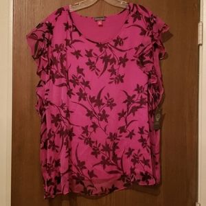 Vince Caputo Butterfly Sleeve Top